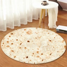 60cm Mexican Tortilla Blanket Soft Flannel Blanket Throw Carpet Round Printing Rug Anti Slip Mat for Home Living Room 2024 - buy cheap