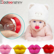 BalleenShiny Safe Baby Red Kiss Lips Pacifier Soother Holder Toys Feeder Toy Infant Silicone Teether Kids Soother Pacifier 2024 - buy cheap