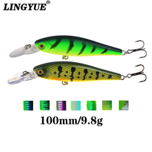 LINGYUE-señuelo de Pesca de pececillos, cebo duro de 10cm/g 2019, calidad Wobbler, señuelo de Pesca MM202, novedad de 9,8 2024 - compra barato