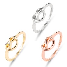 Anel de noivado feminino, anel de luxo com nó para mulheres, joia souvenir 2024 - compre barato