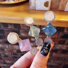 Women Hair Barrettes Korean Candy Color Square Hairpins Hair Clips Pearl Barrette Accessories for Girls Hairgrip Summer Jewelry 2024 - buy cheap