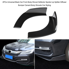 2PCs Universal Car Front Body Shovel Deflector Spoiler Lip Splitter Diffuser Bumper Canard Body Shovels Car Styling 2019 2024 - buy cheap