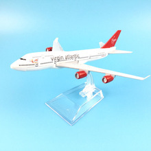 Avião modelo de avião plano, avião de metal fundido, 16cm, modelo virgem, atlantic 737, presente de brinquedo 2024 - compre barato