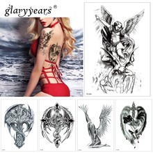 Glaryyear-pegatina de tatuaje temporal para hombre y mujer, 1 hoja, Tatuaje falso fresca, Flash de ala, tatuaje impermeable, arte corporal pequeño, TH Link 14 2024 - compra barato
