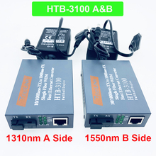 Transceptor de fibra óptica HTB-3100, convertidor de medios de 20km SC 10/100M, monomodo, 1 par 2024 - compra barato