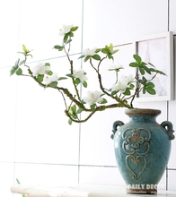 Rododendro decorativo de alta simulación, flores de seda artificiales Azaleas de 90cm, Tallo largo, flores de boda, 2 unidades por lote 2024 - compra barato