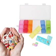 Storage Box 7 Day Medicine Drug Pill Organizer Plastic 21 Grids Jewelry Storage Case Nail Art Case Box Removable 2024 - buy cheap