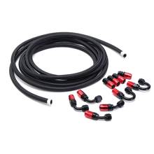 5M AN6 Black Stainless Steel Braided Nylon Hose Fuel Pipe Oil Cooler System Adapter Kit 6AN 0/45/90/180Degree Hose End Fitting 2024 - buy cheap