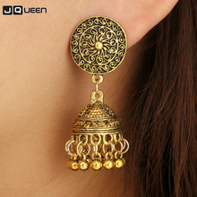 Gypsy Jewelry Retro Ethnic Indian Jhumka Small Bells Beads Drop Tassel Earrings for Women Bohemian Pendiente Party Gift 2024 - buy cheap