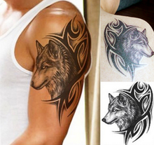 200 peças tatuagem falsa transferência à prova d' água tatuagem temporária adesivo de tatuagem lobo tatuagem flash 12*19cm moda 2024 - compre barato