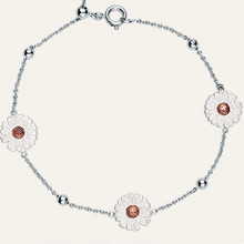 Pulseira de margaridas para mulheres, bracelete elegante com 3 estampas de crisântemo, joias para mulheres 2024 - compre barato