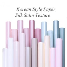 NEW 10pcs Korean Style Paper Silk Satin Texture Floral Gift Wrapping Paper Bouquet Packaging Craft Flower Shop Florist Supplies 2024 - buy cheap