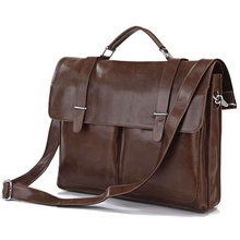 Bolsa de ombro masculina, bolsa de couro genuíno para laptop, fashion, para escritório 2024 - compre barato