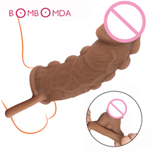 Sex Shops Realistic Penis Sleeve Ring Reusable Cock Ring Penis Enlargement Extender Time Delay Adult Products Sex Toys For Men 2024 - buy cheap