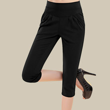 Spring Summer High Elastic Waist Casual Capris Thin Stretch Skinny Harem Pants Women Plus Size Clothing S-4XL 2024 - buy cheap