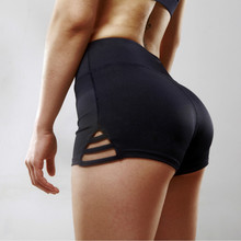 Women Solid Elastic Sport Yoga Shorts Stretch High Waist Bandage Bodybuilding Shorts Gym Fitness Running Dry Quick Short Pants 2024 - buy cheap