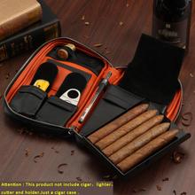 GALINER Genuine Leather Cigar Humidor Case For Cohiba Cigars Lighter Cutter Ashtray Portable Cigar Travel Bag Gift Box 2024 - buy cheap