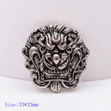 10pcs 33*33mm Chinese Dragon Head Leather Craft Silver Button Decoration Studs Set Wallet Horse Saddles Keychian Screw Back 2024 - buy cheap