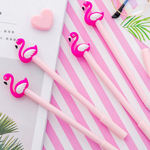 1PC Kawaii Flamingo 0.38mm Writing Pen Lucky Pink Animal Gel Pen Signature Pen Writing Tools School Office Supply Gifts 2024 - buy cheap