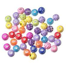 DoreenBeads Acrylic Spacer Beads Round Mixed Stripe Pattern 7mm Dia,Hole:Approx 2.4mm,500PCs (B23473), yiwu 2024 - buy cheap