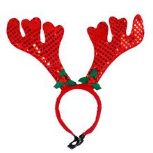 New Year Pet Hair Band Christmas Elk Head Hoop Hair Accessories for Cats Dogs Xmas Decoration for Pets 2024 - buy cheap
