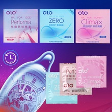 OLO-condones lubricados ultradelgados para hombres adultos, Juguetes sexuales de látex Natural con ácido hialurónico, caja de 3 unids/caja 2024 - compra barato