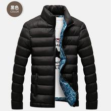 Зимняя мужская куртка 2019, модная мужская парка с воротником-стойкой, мужские однотонные толстые куртки и пальто, мужские зимние парки 2024 - купить недорого