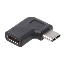 90 graus ângulo direito usb 3.1 tipo c macho para fêmea USB-C conversor adaptador 2024 - compre barato