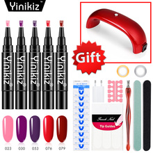 Yinikiz 25pcs Uv Nail Gel Pen Set 3 In 1 One Step Nail Polish Gel Pen UV LED 9w Mini Rainbow Nails Dryer Nail Art File Tools 2024 - buy cheap