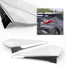 C-HR Chrome Car Rear Tail Side Window Spoiler Cover Trim Protector Decoration for Toyota CHR 2017 2018 2024 - buy cheap