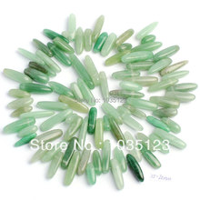 Alta qualidade 15-20mm cerca verde avental forma de vara de corda solta colar de miçangas 38cm faça você mesmo criativo joias w49 2024 - compre barato