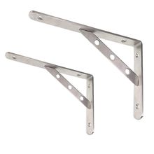 1 Pair Quality SUS 304 Solid Stainless Steel 90 Degree Angle Wall Mounted Shelf Supporter Bracket Frame Bookshelf, Kitchen shelf 2024 - buy cheap