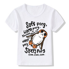 Camiseta divertida con diseño de Porg de bolsillo para niños, camisa informal de estrellas de guerra, camisetas para niños y niñas, HKP5147 2024 - compra barato