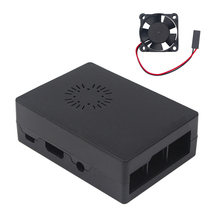 Raspberry pi 3 modelo b + capa preta com ventilador para raspberry pi/3b/2b/b 2024 - compre barato