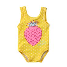 Pineapple Beachwear For Girls Summer Toddler Baby Girls One Piece Swimwear Sleeveless Swimsuit Bathing Suit One Piece Bikinis 2024 - buy cheap