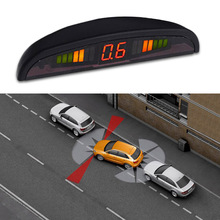 Sistema de Radar de marcha atrás de coche, 4 sensores de aparcamiento con pantalla LED, Sensor de aparcamiento para coches con pantalla LED Digital de color 2019 2024 - compra barato