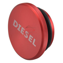 Tampa de combustível do tanque de diesel vermelho, tampa de alumínio para 13-17 14 15 16 dodge ram cummins ecodiesel 2500, novo, 3500 2024 - compre barato