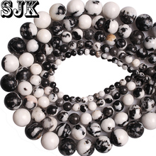 Beads Natural Zebra Stripe Stone Beads Black and White Zebra Round Loose Beads 6 8 10 12MM DIY Bead For Bracelet Jewelry Making 2024 - buy cheap