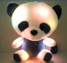 Hot Sale Kid Baby Girl Boy Tops LED Light Cute Panda Gift Stuffed Animals Plush Toy Colorful Glowing 25CM 2-4T 2024 - buy cheap