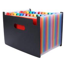 24 Pockets Expanding File Folder Large Space Design A4 Filing Folders Box File Business Home Office Document Accordion File St 2024 - buy cheap