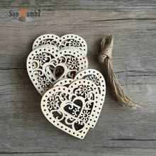 Adornos de corazón de amor para decoración de boda, adornos de corazón de amor para fiestas, calado con láser, manualidades artesanales, suministros de decoración para el hogar, 10 Uds. 2024 - compra barato