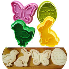 4PCS Easter Egg Rabbit Cake Mold  Fondant Plunger Cutter Cookies Biscuit PaRsty 2024 - buy cheap