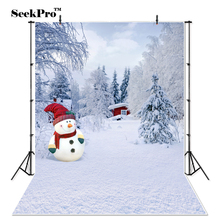 Fondo de vinilo fino para fotografía de niños, telón de fondo de vinilo de Navidad, muñeco de nieve, bosque, tela Premium, accesorios de estudio fotográfico 2024 - compra barato