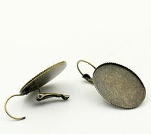 DoreenBeads 10 Pairs Earring Clips Oval Antique Bronze Cabochon Setting(Fits 25x18mm),3.9x1.9cm (B22544), yiwu 2024 - buy cheap