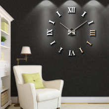 2018 New Home decoration big 27/47inch mirror wall clock modern design 3D DIY large decorative wall clock watch wall unique gift 2024 - buy cheap
