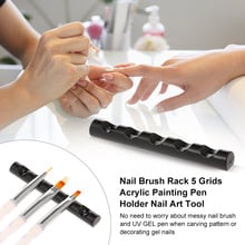 Nail Brush Rack 5 Grids Acrylic Painting Pen Holder Nail Art Tool Manicure Penholder Rack Stand Holder Nail Brush Rack 2024 - buy cheap