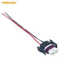 FEELDO 1Pair Car Headlight Ceramic Socket Wire Connector For H11 H8 H9 LED HID Light Wiring Harness Plug  #MX5942 2024 - buy cheap
