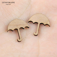 Handmade Jewelry Making Supplies Beads Laser Cut Wooden Umbrella Charm For DIY Necklace Earrings Brooch Ring SWC32 4 2024 - buy cheap