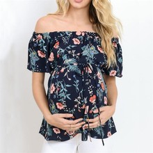 Summer Maternity Tee Short Sleeve Pregnant Woman Clothes Mommy Blouse Tops Fashion Printing Pregnancy T-shirts Outdoor Wear 2019 2024 - buy cheap