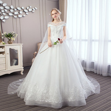 Popodion vestido de novia, vestidos de novia con cola de novia, vestido de novia, vestido de novia N1019 2024 - compra barato